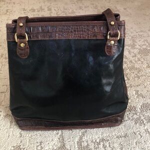 Vintage Brahmin Tuscan Handbag-Black/Brown